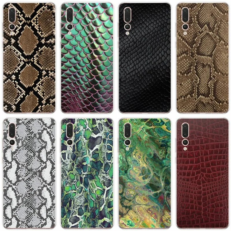 

Snake Skin Adorable Colored Drawing Cover Soft Silicone TPU Phone Case For Huawei P10 P20 PLUS P8 P10 P20 P30 lite P20 P30 PRO