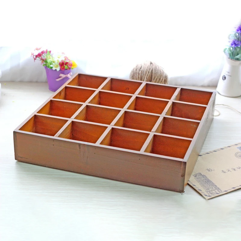 Деревянный шкаф для хранения мелочей 16 ячеек|storage cabinet|storage boxgrid storage box |