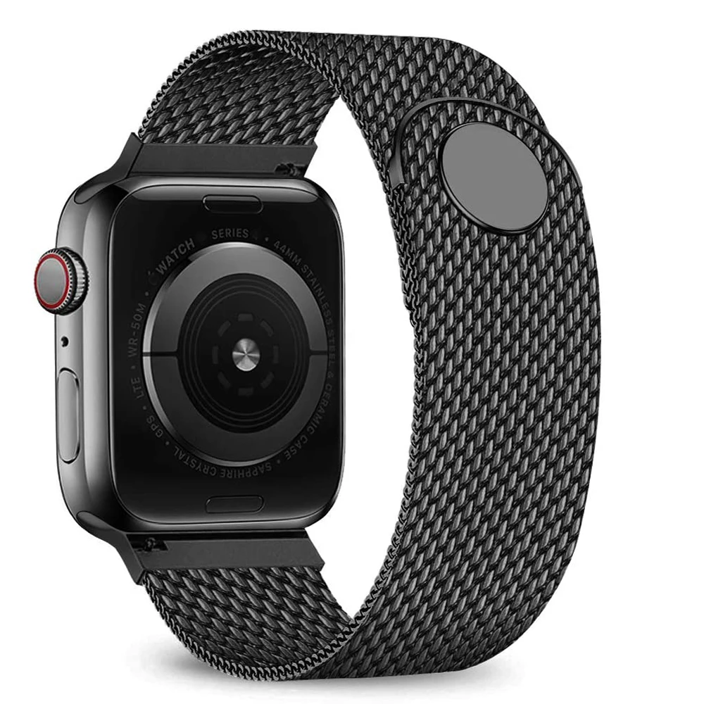 Ремешок из нержавеющей стали для Apple watch band 44 мм 40 38 42 браслет с магнитной петлей