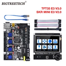Bigtreetech skr mini e3 v2.0 tft35 e3 v3.0 tela de toque motherbaord integrar tmc2209 para ender 3 pro impressora cr10 atualizado