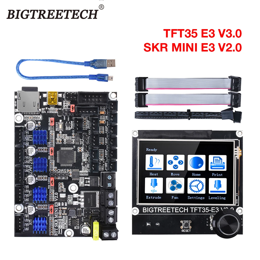 BIGTREETECH SKR MINI E3 V2.0 TFT35 V3.0 встроенный сенсорный экран материнской платы TMC2209 для Ender 3