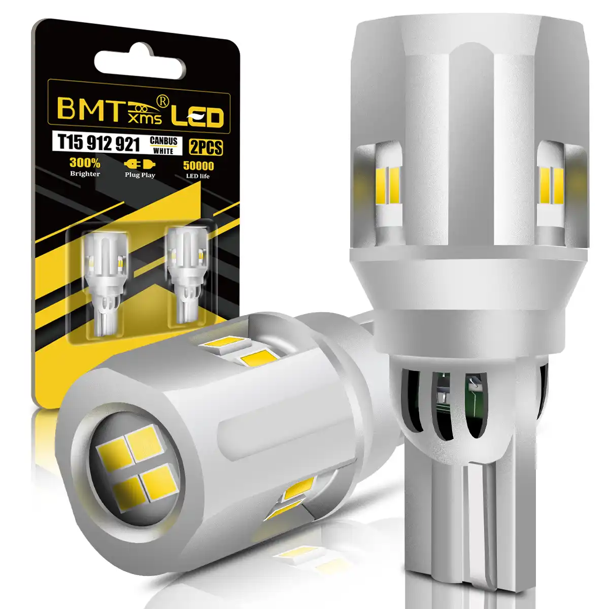 Bmtxms 2x W16w Led Canバスなしobcエラー電球921 912 T15 Ledバックアップライト車の逆の駐車ランプキセノンホワイト車 のライト 信号ランプ Aliexpress