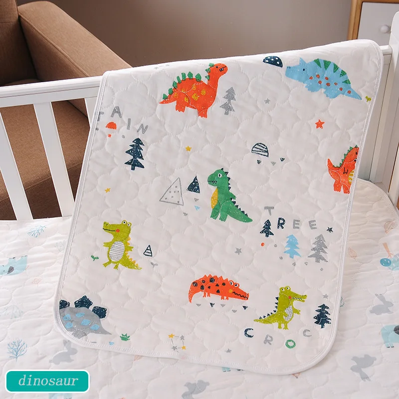 HereNice 70*90 пеленки для новорожденных, пеленка для пеленания, Детский водонепроницаемый коврик, детская простыня с принтом динозавра и оленя, товары для ухода за младенцами