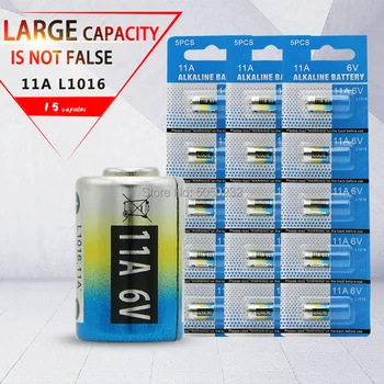 

15pcs/3pack 11A 6V Primary Dry Batteries L1016 Alkaline Car Key Remote Battery for Anti-theft Lock PVC Package Drop Ship