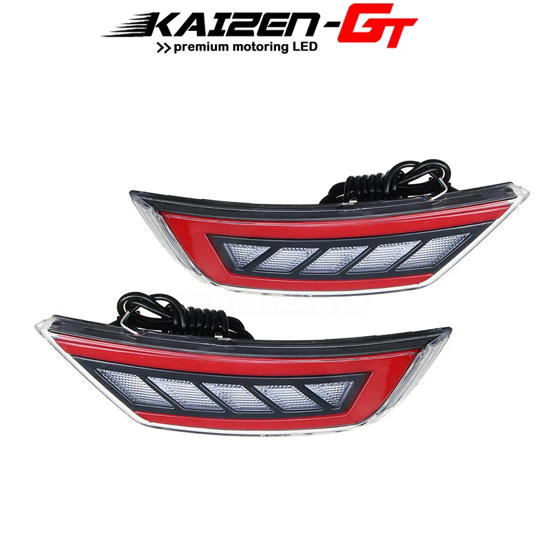 

LED Rear Bumper Reflector Brake Tail Lights w/ Sequential Turn Signal Lights Backup Reverse Lights For Ford Kuga Ecosport Focus
