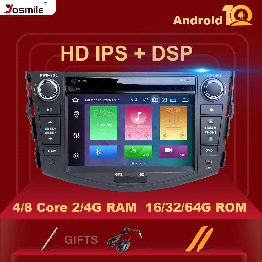 DSP 4 Гб 2din Android 10 автомобильный Радио dvd-плеер для Toyota RAV4 Rav 2006 2007 2008 2009 2010 2011 2012