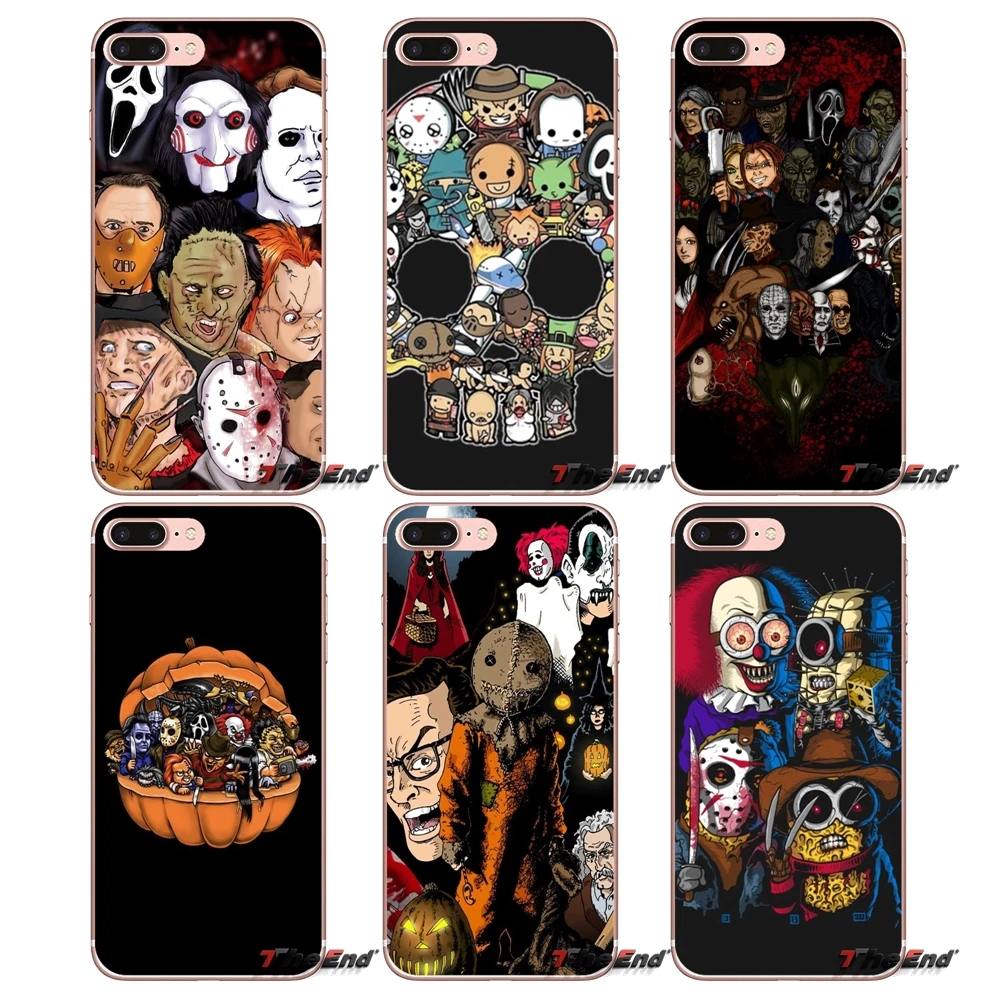 

TPU Transparent Skin Case movie Horror icons For Huawei P Smart Y6 P8 P9 P10 Plus Nova P20 Lite Pro Mini 2017 SLA-L02 SLA-L22 2i