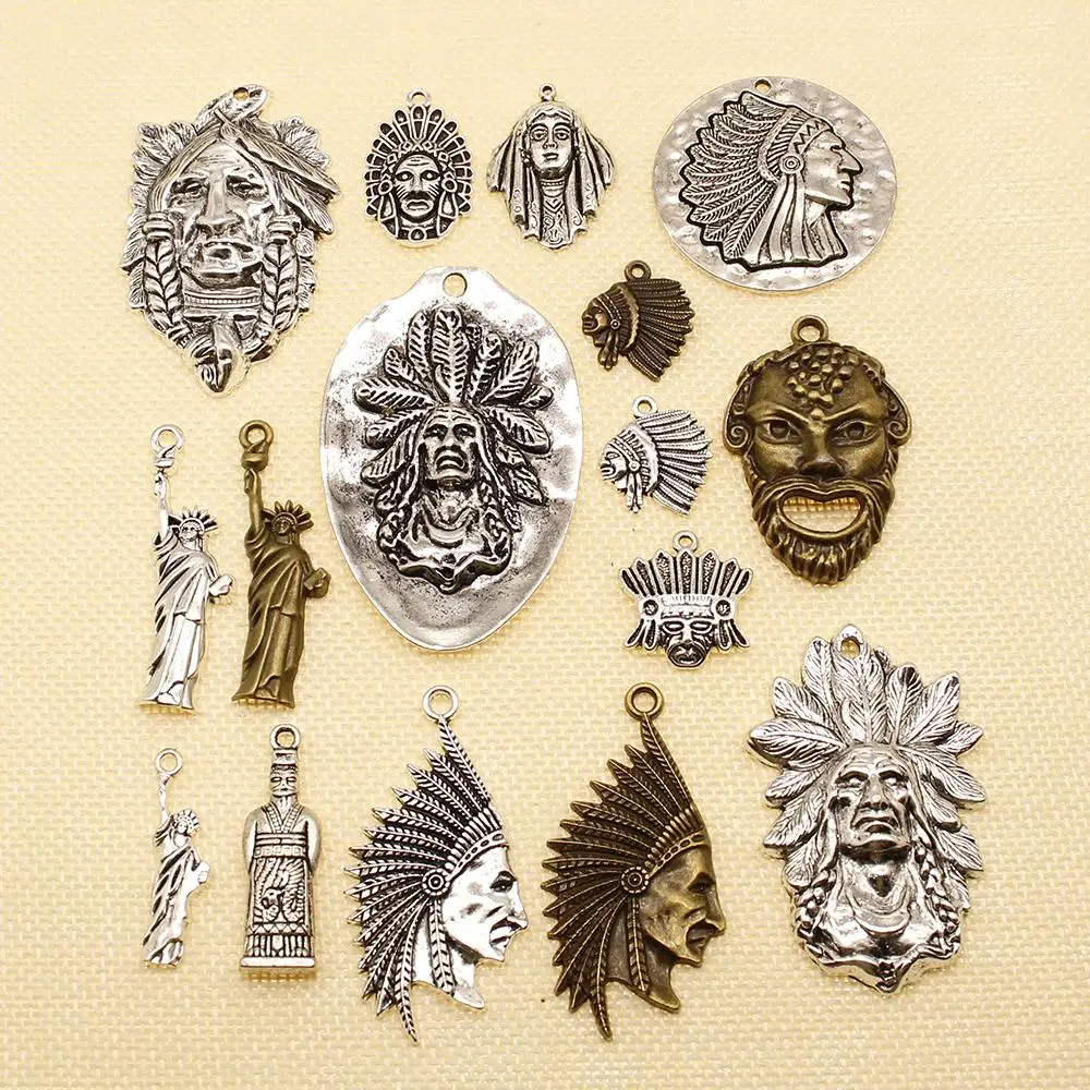 

6 Pieces Hand Made Jewelry Accessories Parts Chieftain Of The Virgin Statue Of Liberty HJ020