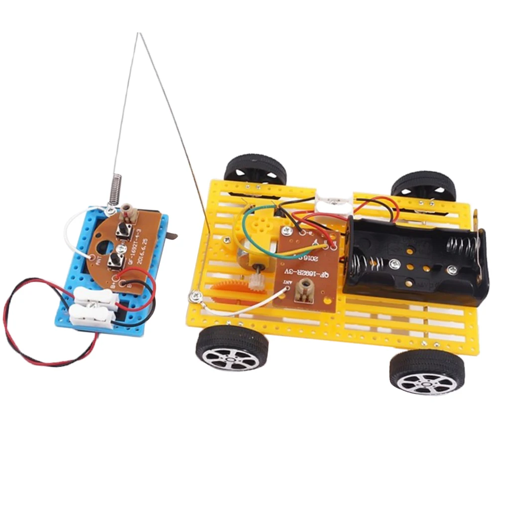 Battery Power Physics Experiment Remote Control Principle Physics Circuit Car Model Motor Engine Working Handcraft