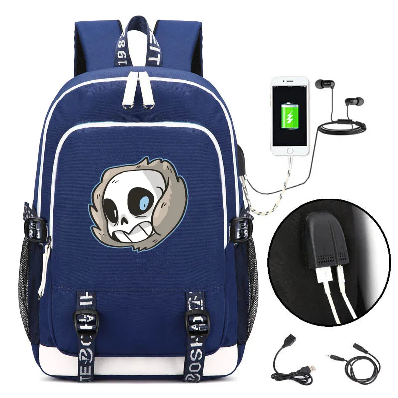 Игра «Undertale» Frisk Sans Papyrus печать книжная сумка нейлоновые школьные сумки зарядка через usb рюкзак для ноутбука женский дорожный рюкзак мужской рюкзак