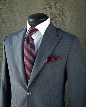 Najtaniej Kostium Homme Grey Popularny ślub Garnitury Męskie Blazers Smokingi Dla Pana Młodego 2 Sztuka Wieczór Na Imprezę Bal Uroczystości Płaszcz Wierzchni Spodnie