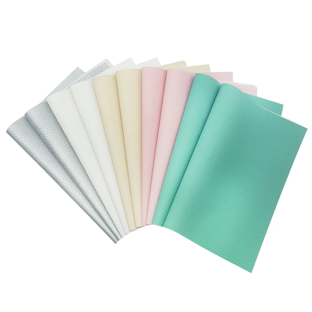 22*30cm Solid Litchi PU Leather Faux Leather Fabric A4 Handmade Earring Accessories DIY Bow Decoration Synthetic leather fabric