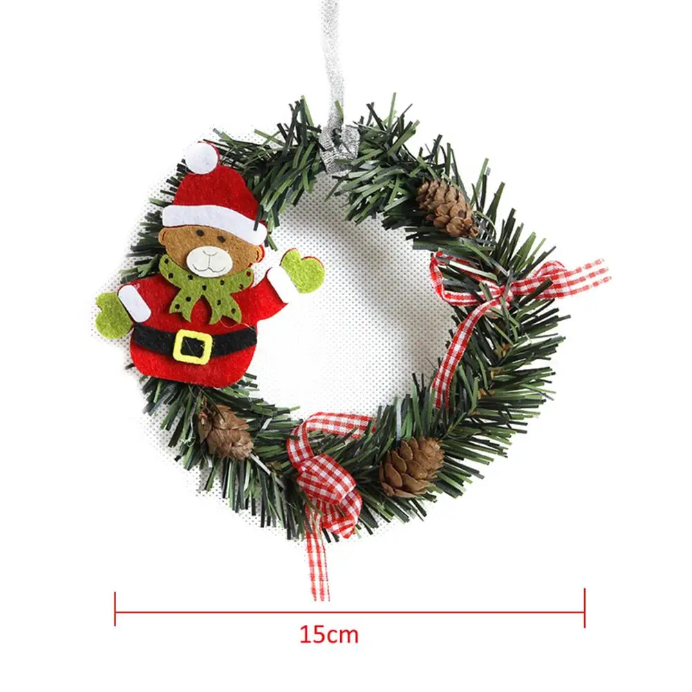 Рождественское украшение маленькая гирлянда Рождественский Снеговик Санта Клаус Рождественская елка дверь украшения Случайная