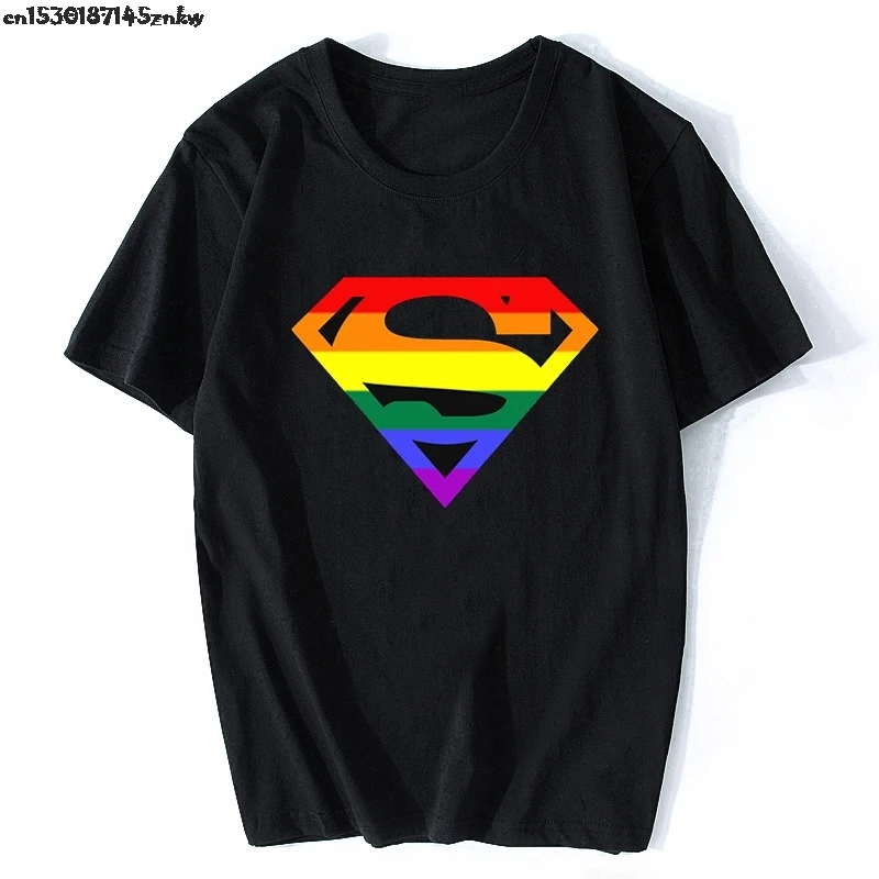 Conmoción Minimizar Chillido Camisetas súper Gay para hombre, arcoíris, Orgullo Gay LGBT de talla grande  estético, camiseta de manga corta, cuello redondo, camisetas de algodón,  P37|Camisetas| - AliExpress