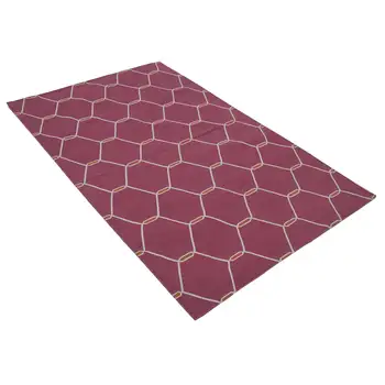 

108x172 Cm Fuchsia Handmade Dhurrie Rug-4x6 Ft