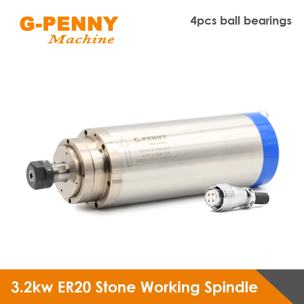 CNC 3.2kw ER20 Water cooled spindle Stone working updated water cooling motor for Router engraving machine! | Инструменты