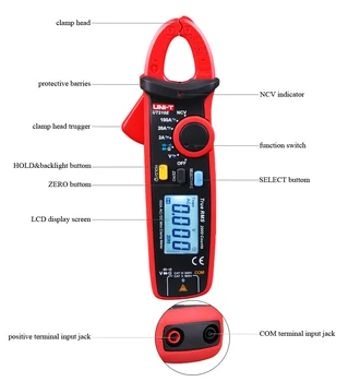 

UNI-T UNI T UT210E True RMS Mini Digital Clamp Meters AC/DC Current Voltage Auto Range VFC Capacitance Non Contact Multimeter