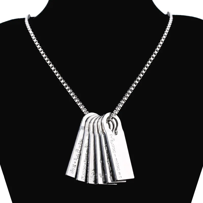 Game Death Stranding Necklace Men Metal Norman Reedus Fomulas Pendant Necklace Long Chain choker collares Fashion Jewelry
