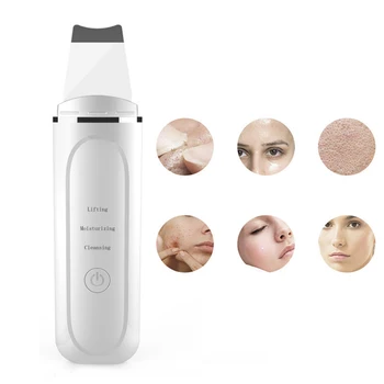 

Skin Scrubber Facial Skin Scrubber Electric SPA Gentle Blackhead Remover Ultrasonic Facial Cleaner Spatula Face Lifting Massager