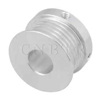 

CNBTR Multi-slot Belt Pulley 6061 Aluminum 31mm Dia 12mm Inner Hole Dia Silver