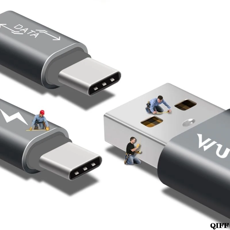 USB 2.0 Type A Male To Dual USB C Type C Male Splitter Y Fast Charging Data Cable Cord for Android Mobile Phone Tablet Aug. 14