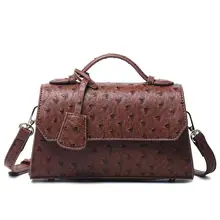 Женская модная сумка из змеиной кожи с длинным ремешком, сумка через плечо, сумка из страуса кофейного цвета, элегантный клатч с подвеской