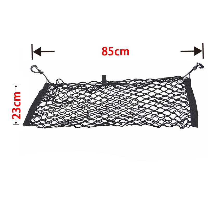 Универсальный автомобильный багажник, задний багаж для хранения, нейлоновая эластичная сетка 85x23 см, сетчатый держатель с 2 пластиковыми крючками, карман, внедорожник, хэтчбек