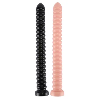 Super Long Anal Plug Dildo Butt Plug Sex Toys For Women Men Colon Masturbators Spiral Anal Massage With Suction Cup Pull Bead 5