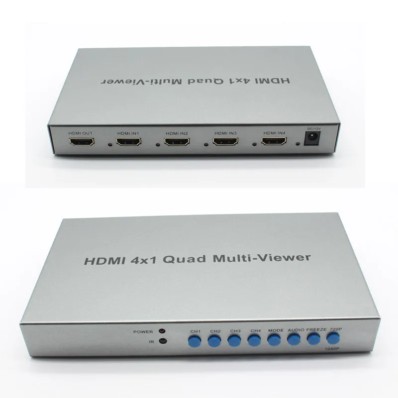 HDMI 4x1 Quad Multi-viewer Switcher PIP Support Seamless Switch HD Video Splitter Compliant Divider Video Converter mini pal to ntsc secam tv video multi media tv system converter switcher composite connection adapter