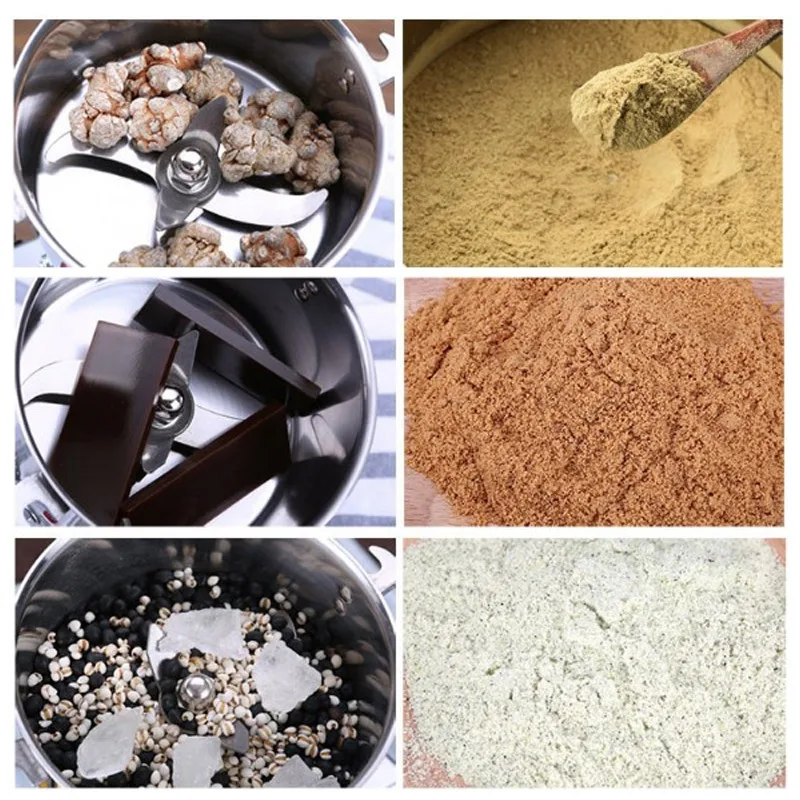 800g Coffee Dry Food Grinder Grinder Medicine Powder Crusher Mill Medicine Grinding Spices Grains Herbal Powder Mixer Grinder