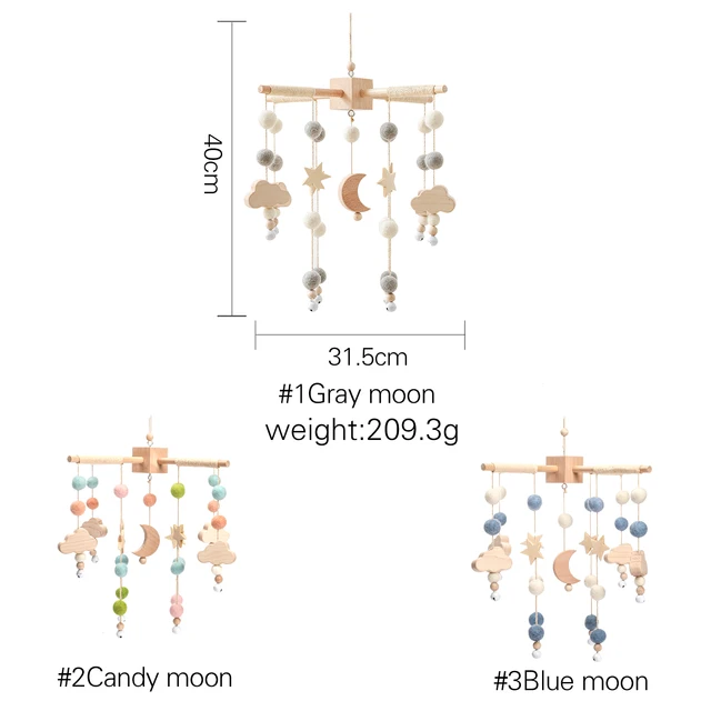 New Arrival Baby Rattles Crib Mobiles Toy Music Educational Toys Rotating Bed Bell Wind-up Children Room Hanging Decorations 6