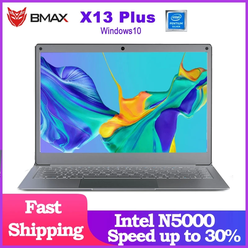 Ноутбук BMAX X13PLUS 13 3 " ноутбук Intel Pentium Silver N5000 x 0 IPS 4 ГБ ОЗУ 64 Гб ПЗУ ноутбуки с Windows 10