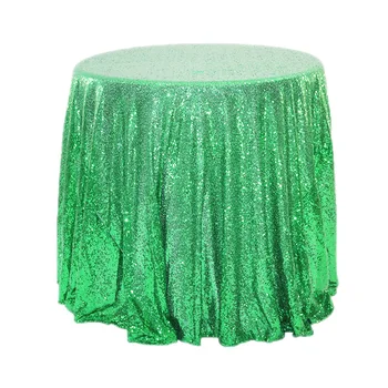 

Withme Tablecloth Round Sequin Table Cloth Birthday Tablecloth Glitter Silver Gold Green Birthday Table Cover Carpet Decoration