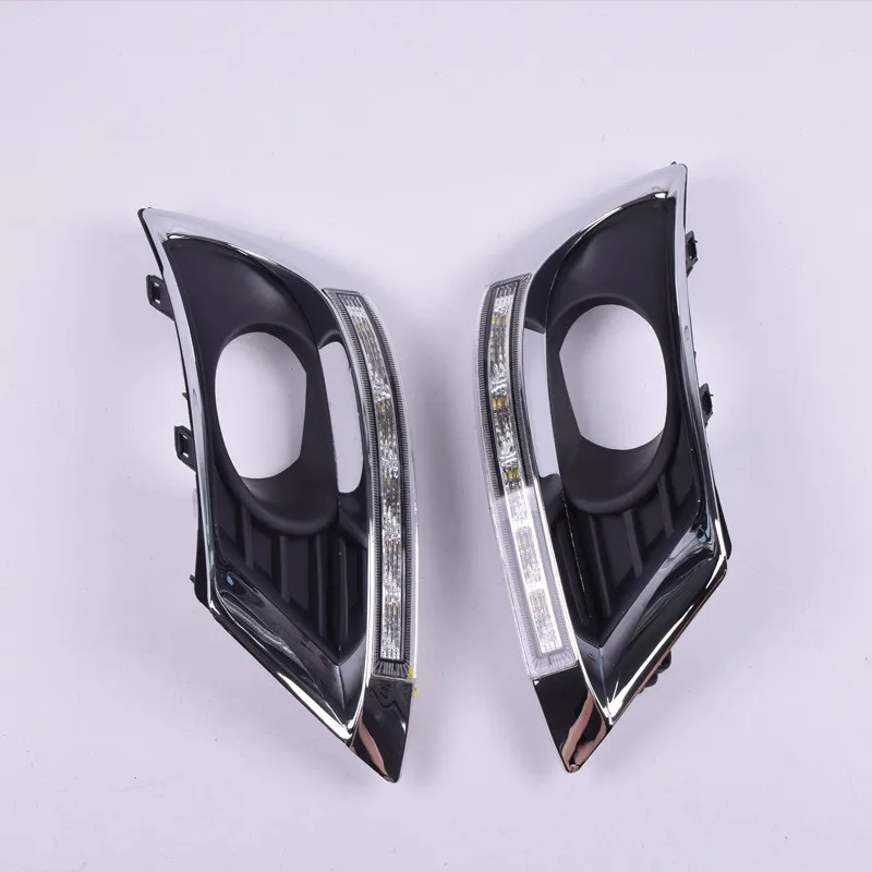 2 шт. DRL для Toyota Camry 2009 2010 2011 дневные ходовые огни Противотуманные фары Крышка дневного света желтый