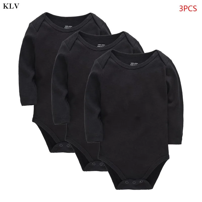 3 шт./компл. комбинезон для детей, хлопковая одежда с длинным рукавом однотонные Цвет Одежда для новорожденных детей Костюмы младенец baby Shower подарки