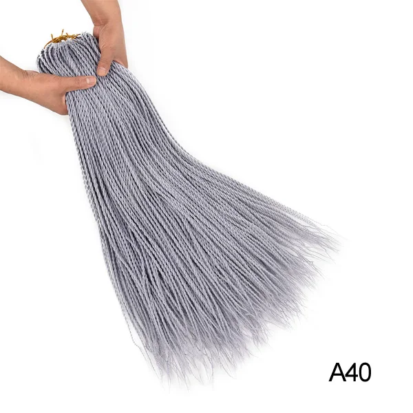 TOMO 24Inch 30Roots Small Crochet Braids Hair Senegalese Twist Ombre Synthetic Colored Braiding Hair Extensions Crochet Hair - Цвет: P1B/30