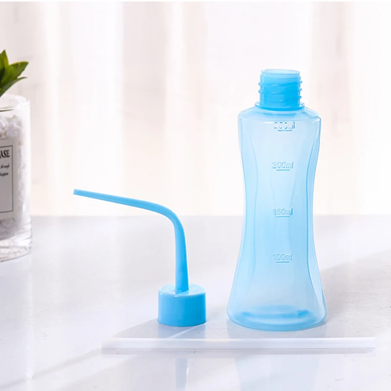 Watering Color Pot 250ml Long Curved Meat Transparent Water Bottle Liquid Container Spray Bottle Kettle Watering 1 Pcs