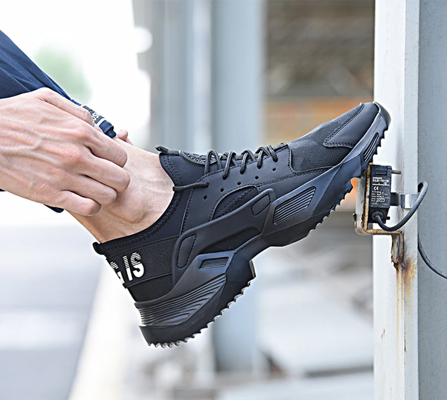 Рабочая безопасная обувь мужские модные кроссовки ультра-легкие мужские строительные дышащие рабочие ботинки с мягкой подошвой