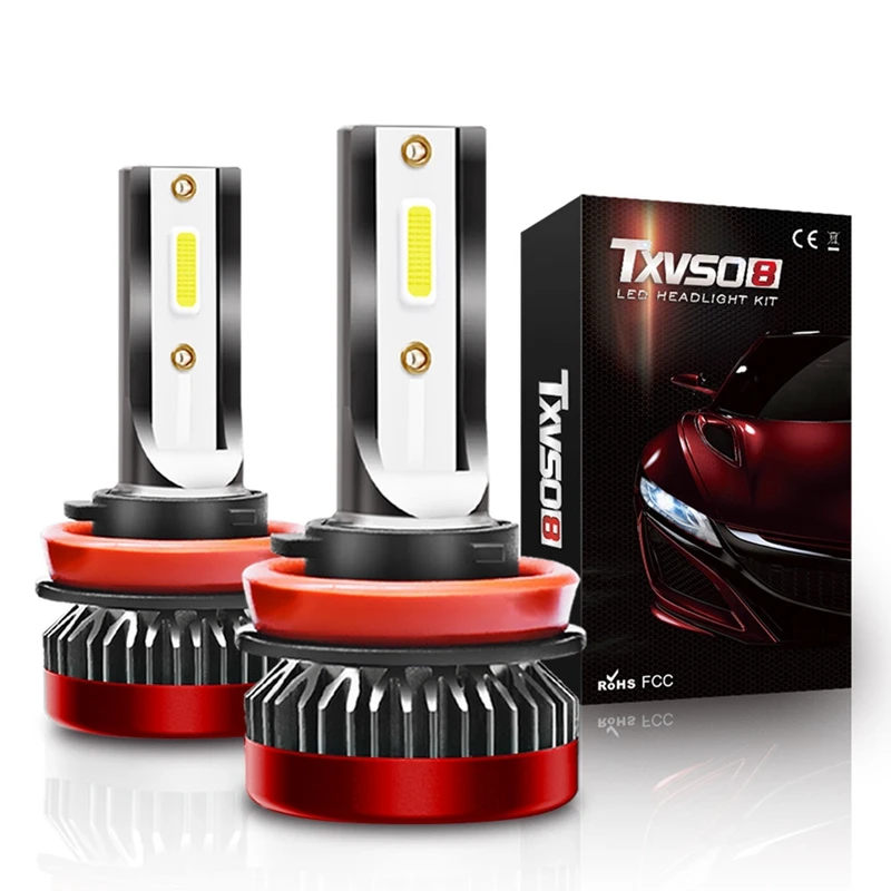 Txvso8 G2R супер яркие фары автомобиля светодиод Turbo H1 H4 H7 H8 H9 H11 Hb3 9005 Hb4 9006 Авто лампы 110W 28000Lm фары 6000K