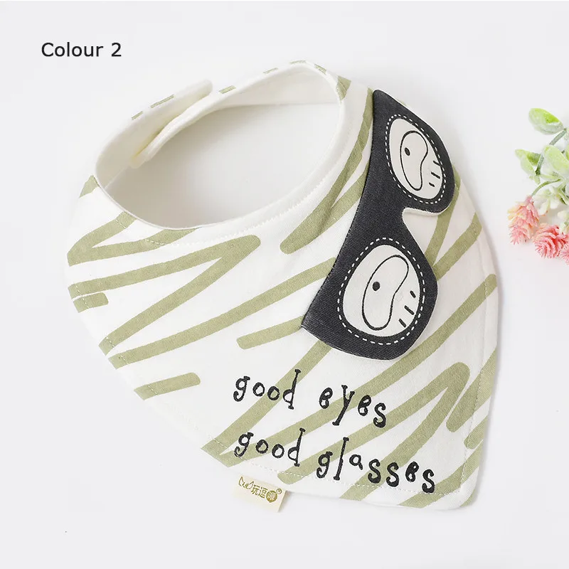Cartoon Baby Triangle Bandana Bibs Newborn Boys Girls Absorbent Burp Cloths for Teething Lovely Printing Saliva Towel Adjustable