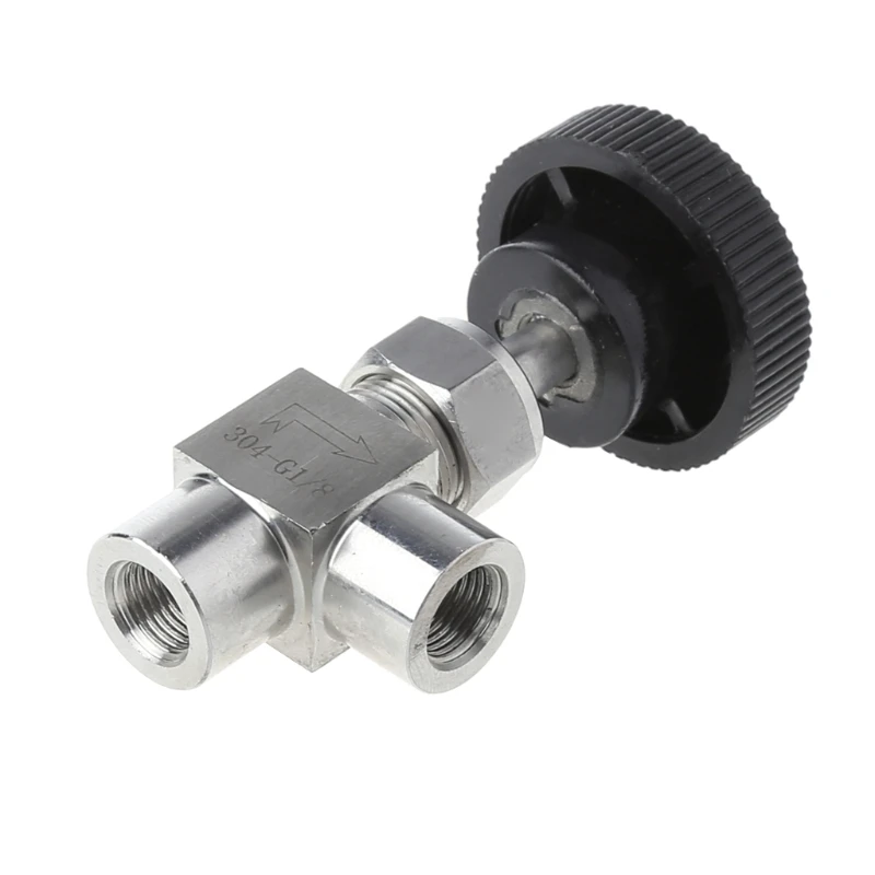 1/8" BSP Equal Female Thread 304 Stainless Steel Flow Control Shut Off Needle Valve Drop Ship Support