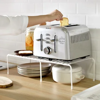 

Adjustable Kitchen Storage Rack Kitchen Cupboard Storage Shelf Kitchen Organizer Organizers bathroom scalable Saving Space