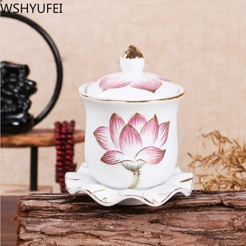 

New style Lotus holy water cup for Buddha Guanyin Water supply cup Water purification cup Buddha equipment WSHYUFEI