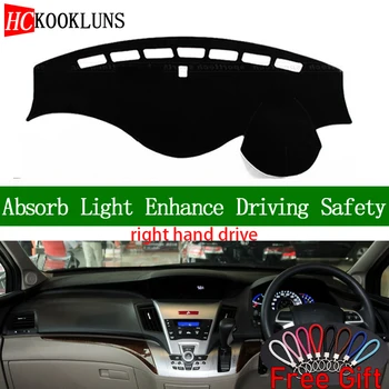 

For Honda odyssey 2009 2010-2014 Right Hand Drive Dashboard Cover Car Stickers Sun Shade Dash Mat Carpet Interior Accessories