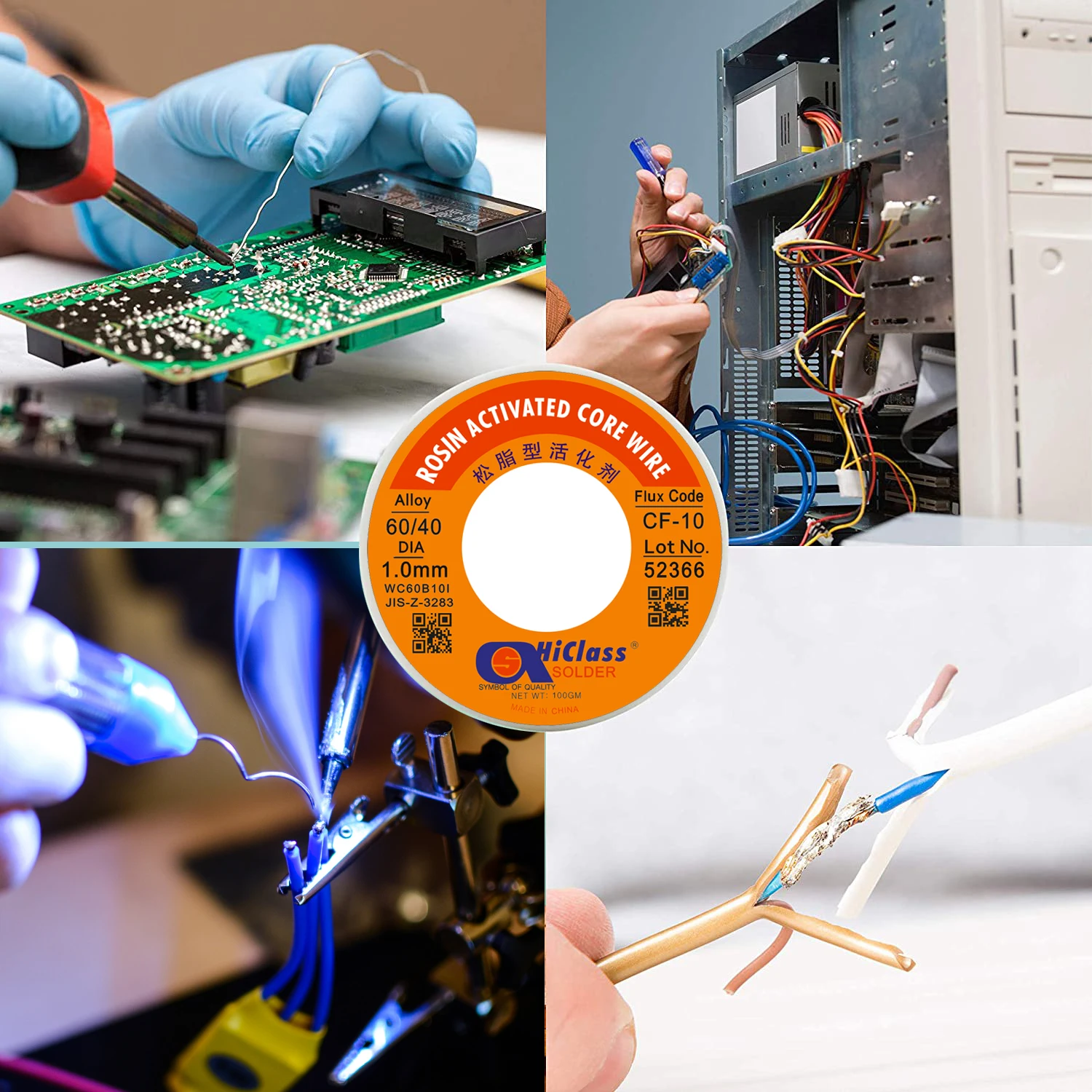 Asahi quality Hiclass Solder Wire Tin 63/37 60/40 soldering Low melting 0.5mm 0.8mm 1.0mm 1.2mm 2.0mm Rosin Core Flux1.8%~ 2.4% Asahi quality Hiclass Solder Wire Tin 63/37 60/40 soldering Low melting 0.5mm 0.8mm 1.0mm 1.2mm 2.0mm Rosin Core Flux1.8%~ 2.4%