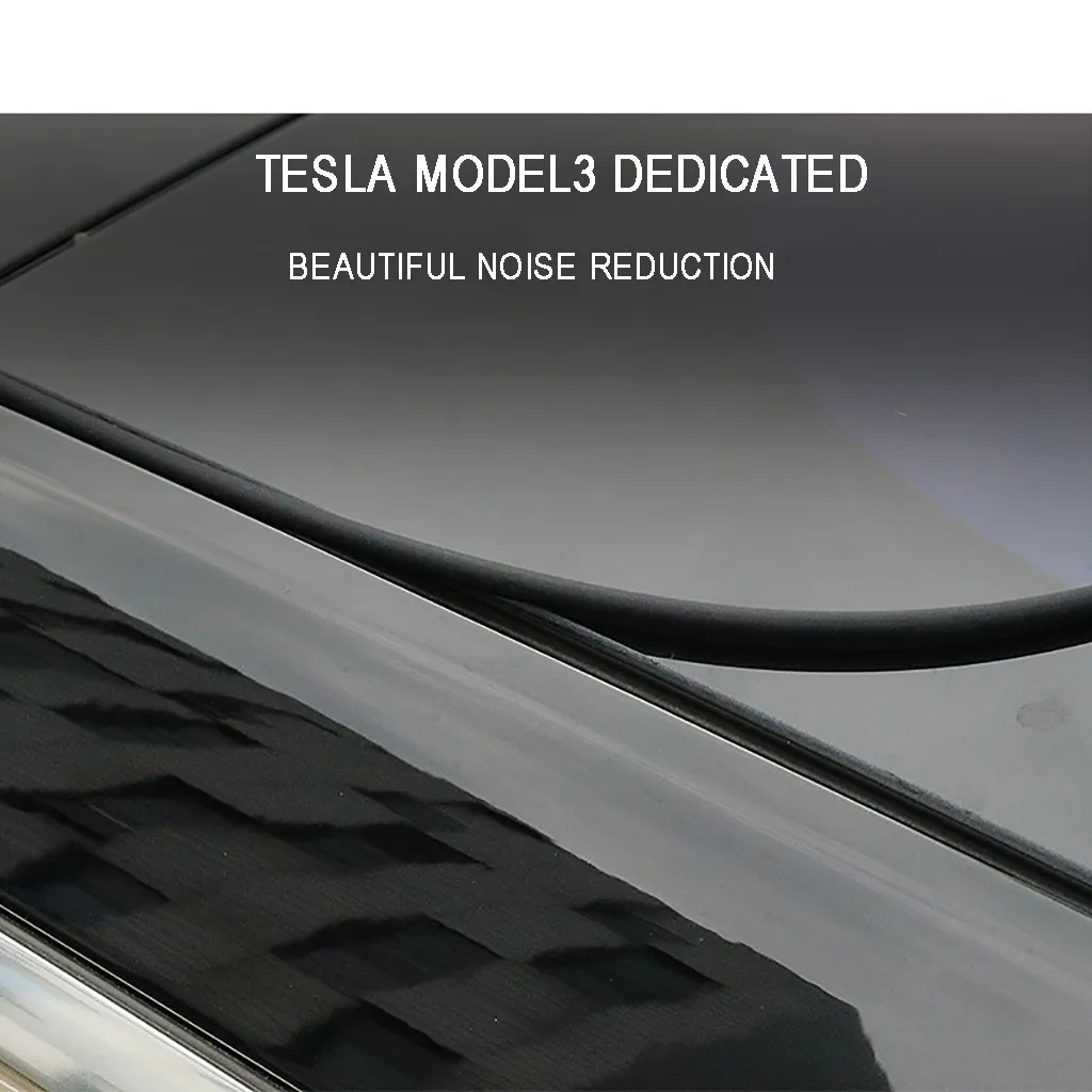 Ветровое стекло крыша защита от ветра снижение шума уплотнение комплект для Tesla модель 3 всепогодный прочный отражающие герметичные полосы