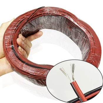 

2 core 0.3 square 24AWG red and black parallel line signal line OD 3.2MM video monitoring line cable 100M extra soft tinned cord