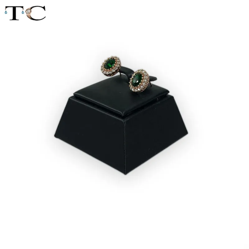 Мягкая черная искусственная кожа торговая стойка под серьги Orgnaizer держатель для