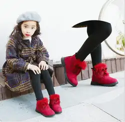 Детская обувь для малышей; ботинки для мальчиков и девочек; кожаные детские зимние ботинки Martin; модные кожаные зимние ботинки для девочек;