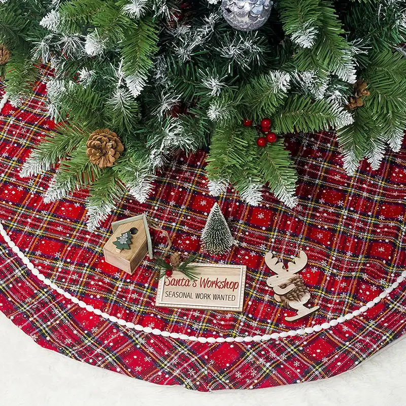 40Inch Xmas Tree Skirt Holiday Tree Ornaments Christmas Tree Skirt Ornaments